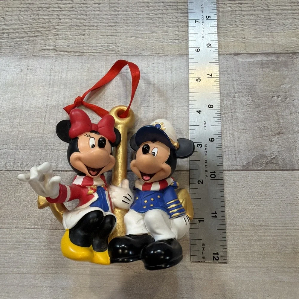 Disney Cruise Line Captain Mickey & Minnie Mouse Anchor Christmas Ornament